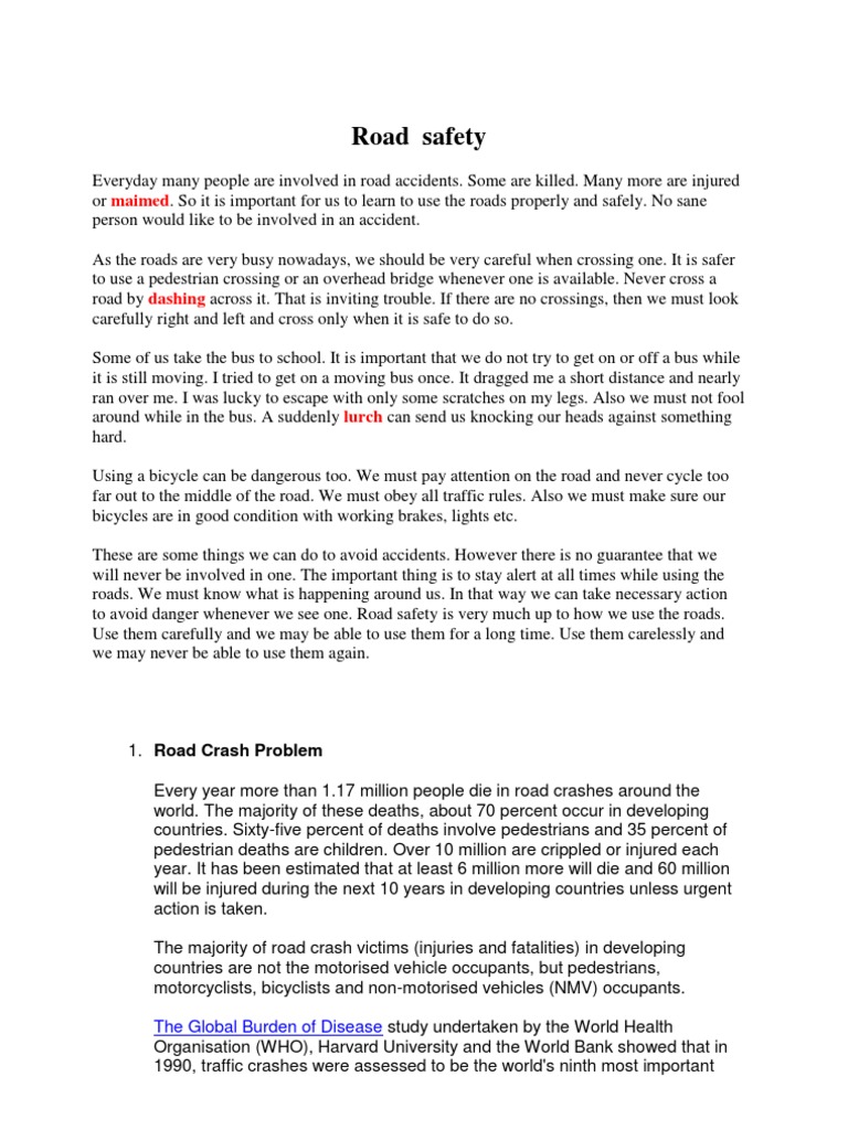 Road Safty | PDF | Road Traffic Safety | Safety