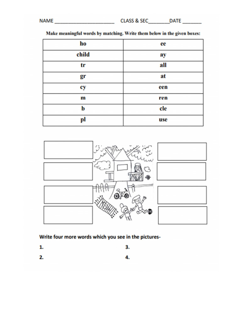 Phonics Practice Worksheet Class 3 | PDF