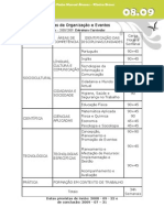 Curso de Técnicas de Organização e Eventos