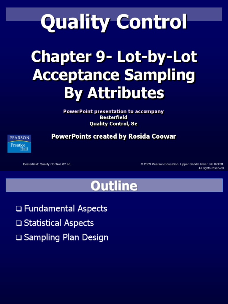 09 Lot-By-lot Acceptance Sampling For Attributes | PDF | Randomness ...