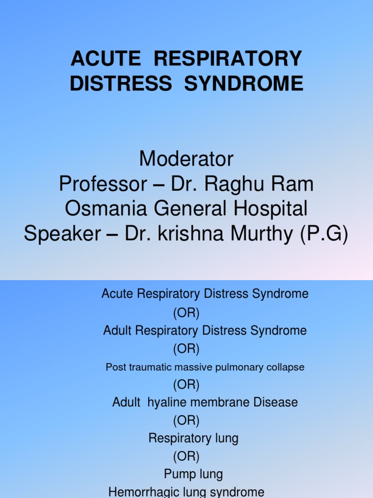 Understanding Acute Respiratory Distress Syndrome | PDF | Lung | Heart ...