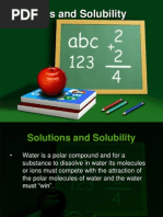 Solutions and Solubility