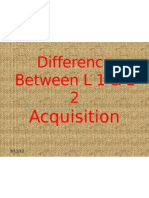 Difference Between L 1 & L 2: Acquisition