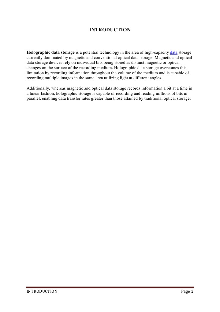 Holographic Data Storage Explained | PDF