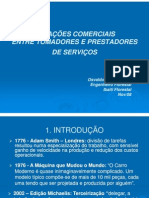 Relacoes Comerciais Entre Tomadores e Prestadores de Servicos