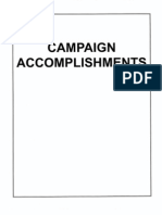 PMC Report on Campaign Accomplishments