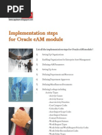 Oracle EAM - Implementation Steps For Oracle eAM Module