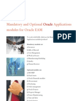 Oracle EAM - Mandatory and Optional Oracle Applications