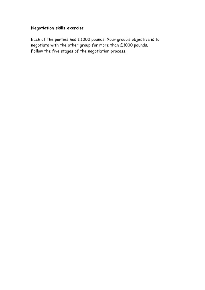 Charity Fund Negotiation Exercise | PDF | Charitable Organization ...