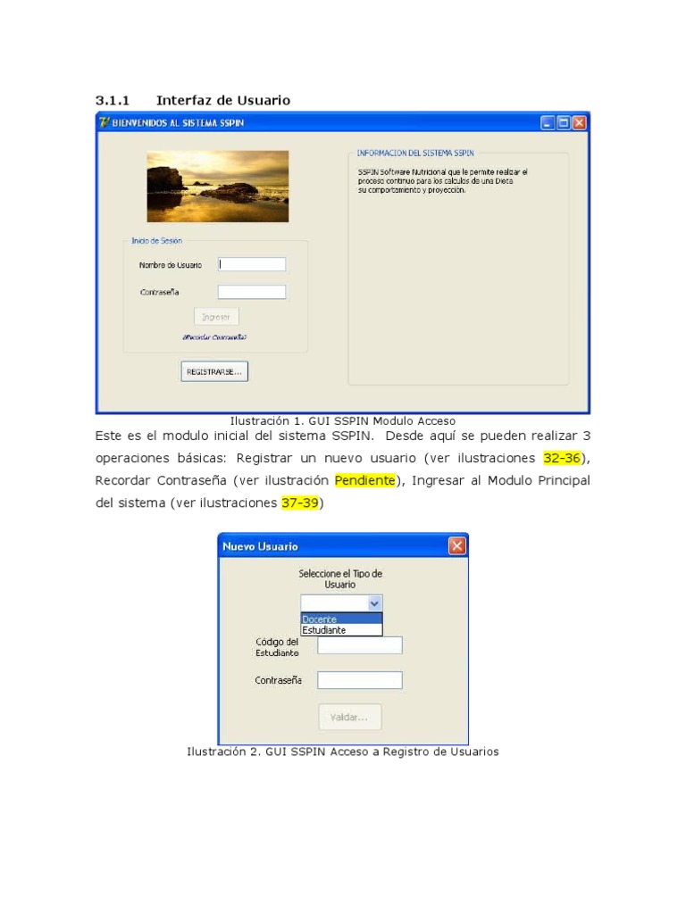 CAP 4.2 Interfaz de Usuario PDF Contraseña Bases de datos