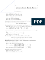 Algebra - Generadores, Independencia lineal, Bases y Dimensión