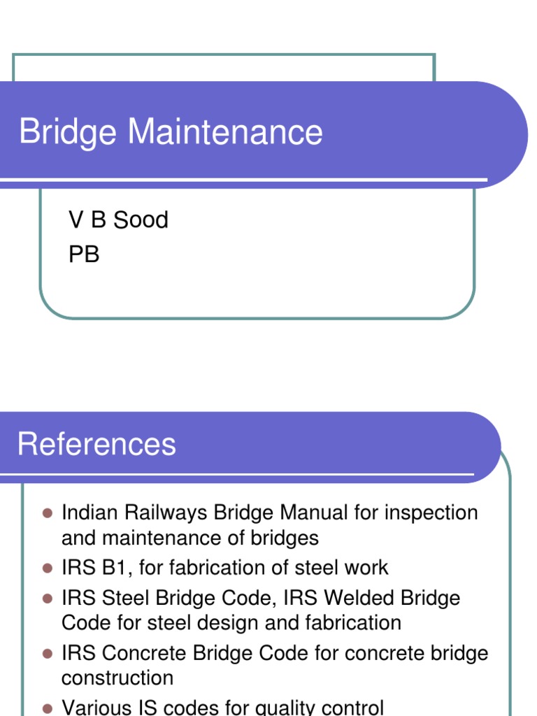 Bridge Maintenance Guidelines and Schedule | PDF | Corrosion | Bridge