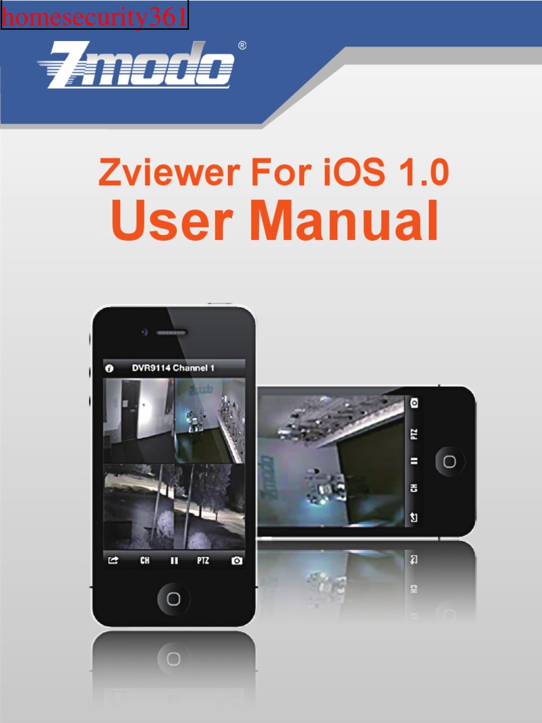Zmodo User Manual For Iphone I Phone Ios