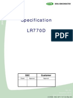 Specification LR770D: SSC Customer