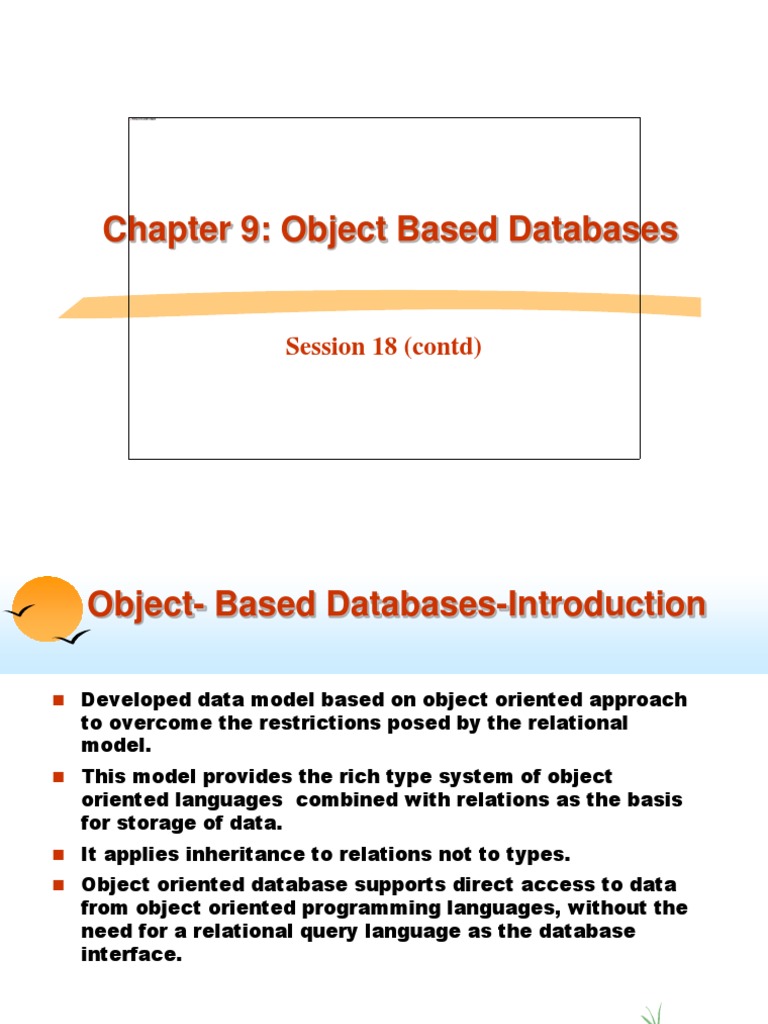 Object Based Data Model | PDF | Object (Computer Science) | Relational ...