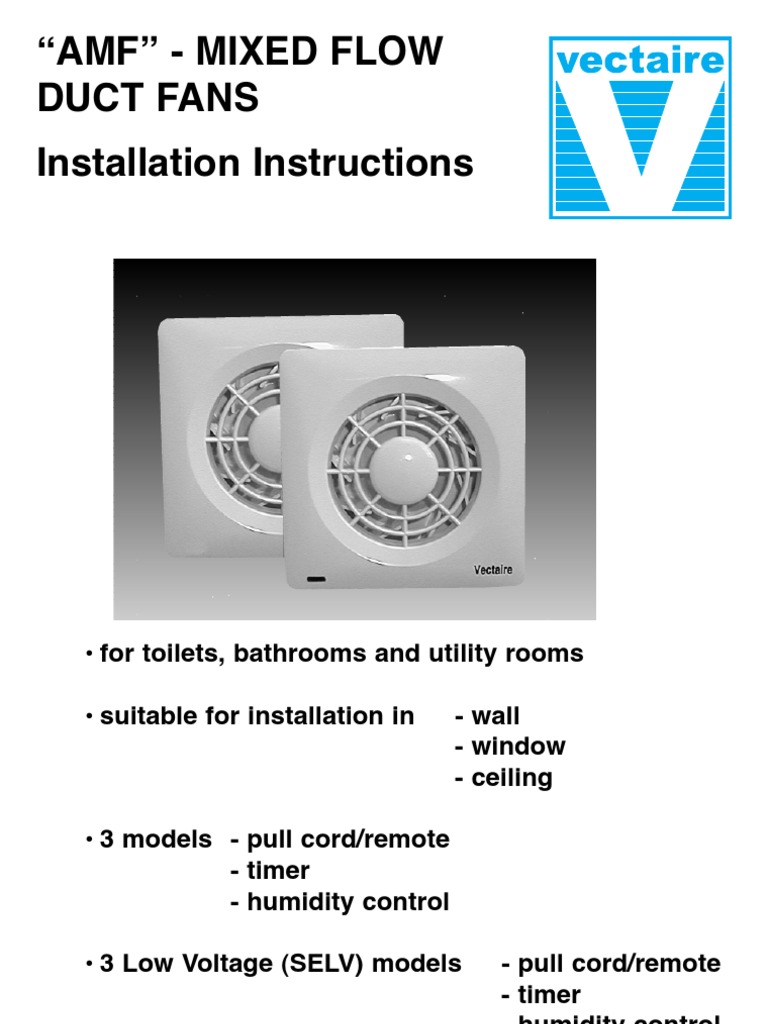AMF Instructions | PDF | Mechanical Fan | Electrical Wiring