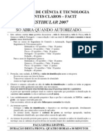 Modelode Prova Discursivas FACIT 2007