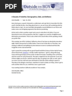 A Decade of Volatility: Demographics, Debt, and Deflation