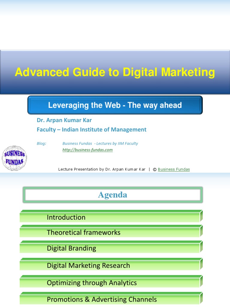 Advanced Guide To Digital Marketing | PDF | Search Engine Optimization ...