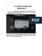 How to adjust mileage programmer tools with Digimaster 3?