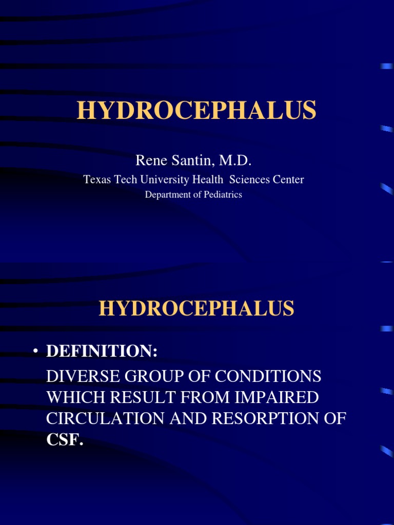 Hydrocephalus | PDF | Cerebrospinal Fluid | Diseases And Disorders