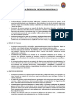 [DPI] ESTADO DE LA SÍNTESIS DE PROCESOS INDUSTRIALES