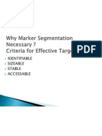 Criteria for Targeting