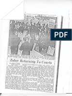 Zuber Returning to Courts - Bergen Record Article, 1963