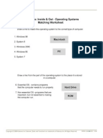 Worksheet #10 - Operating Systems Matching