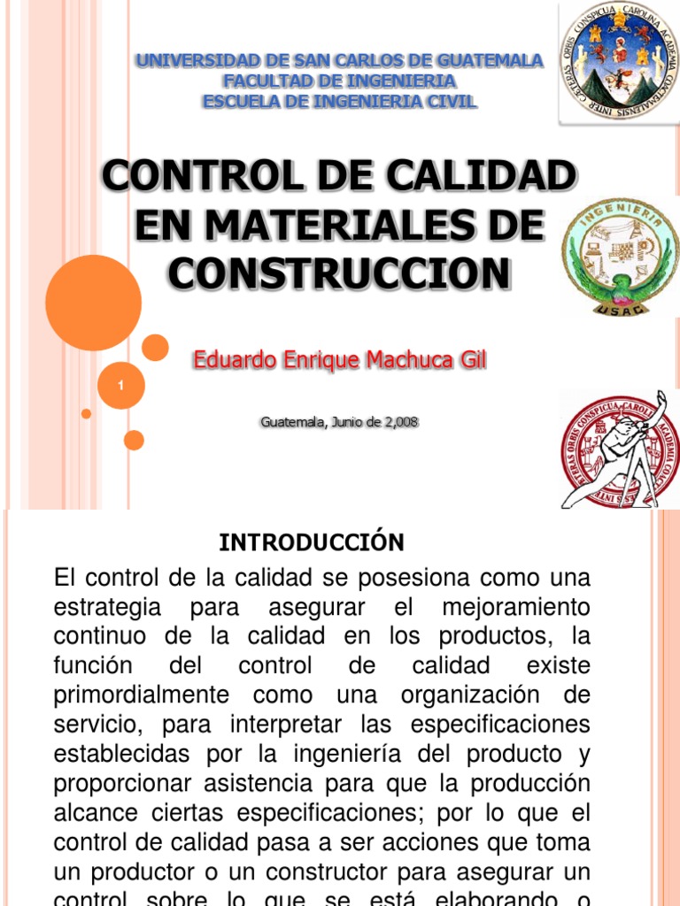 Control de Calidad de Materiales de Construccion | PDF | Cemento ...