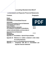 Indian Accounting Standard (Ind AS) 27 Consolidated and Separate Financial Statements