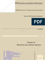 Chapitre 2 - Résolution Des Systèmes Linéaires