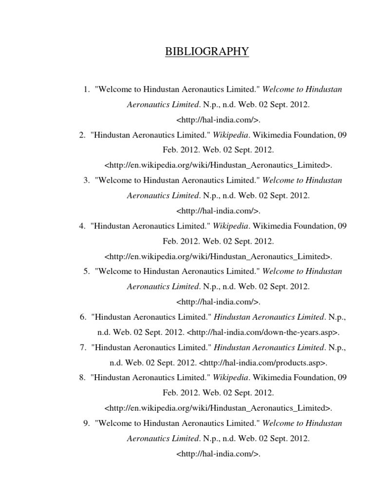 Hindustan Aeronautics Limited Sources | PDF | Science & Mathematics