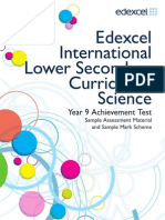 International Lower Secondary Curriculum SAM Science Booklet 2012