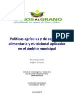 Políticas agrícolas y de SAN Guatemala 2010