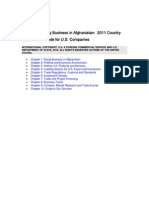 Doing Business in Afghanistan: 2011 Country Commercial Guide For U.S. Companies