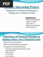 Research Report Financial Planning