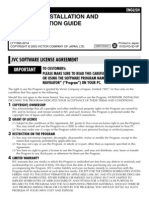 Software Installation and Usb Connection Guide: JVC Software License Agreement