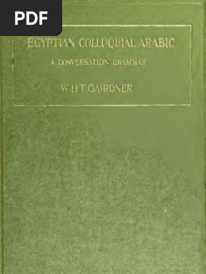 Gairdner Egyptian Colloquial Pdf Grammatical Number Arabic