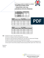 Training Schedule Template