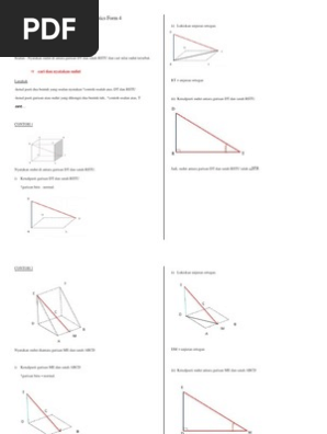 Line And Plane In 3 Dimension Mathematics Form 4 Cari Dan Nyatakan Sudut