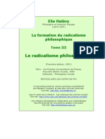 Élie Halévy, La Formation du radicalisme philosophique.Tome III