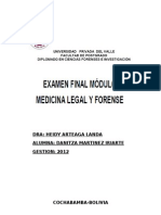 Examen Final-modulo Med. Legal y Forense