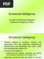 Emotional Intelligence: Concept of Emotional Intelligence Emotional Intelligence at Work