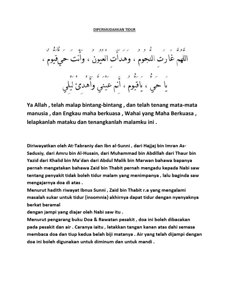 Doa Mudah Tido Pdf