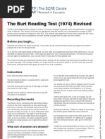Burt Word Recognition Test | PDF | Cognition