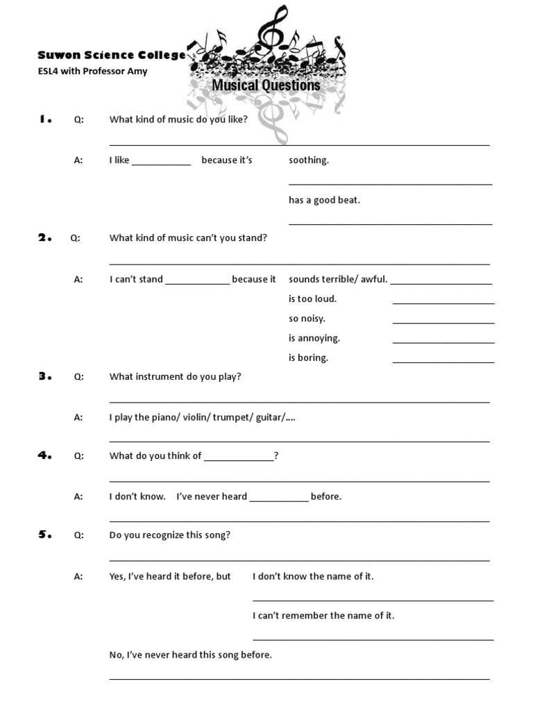 Musical Questions | PDF