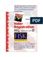 Voter Registration BBQ Flyer