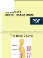 The Back and Material Handling Issues