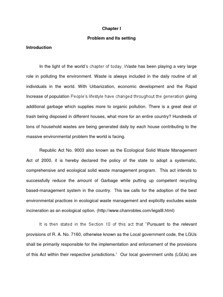 Waste management thesis proposal picture